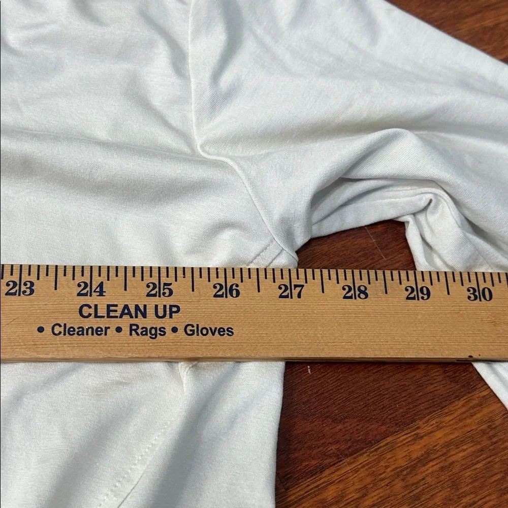 EILEEN FISHER Tencel Long White Open Front Cardigan XL